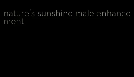 nature's sunshine male enhancement