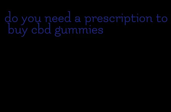 do you need a prescription to buy cbd gummies