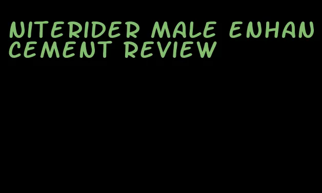 niterider male enhancement review