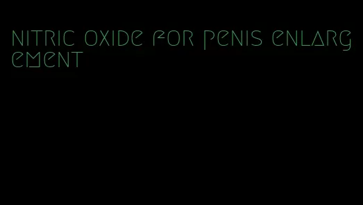 nitric oxide for penis enlargement