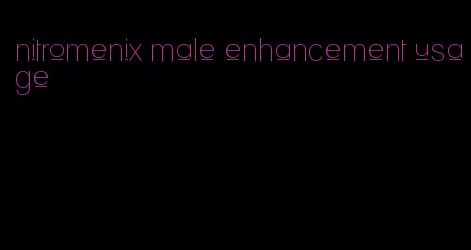 nitromenix male enhancement usage