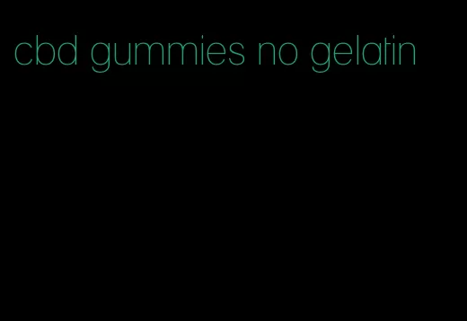 cbd gummies no gelatin