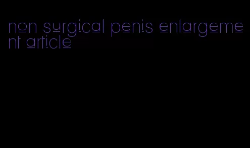 non surgical penis enlargement article