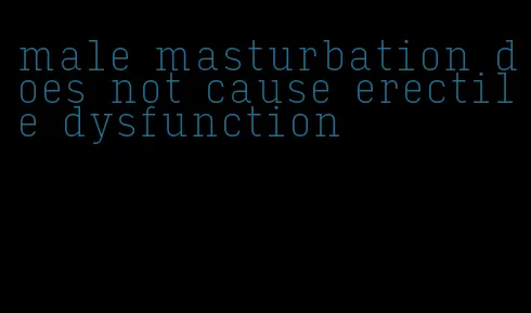 male masturbation does not cause erectile dysfunction