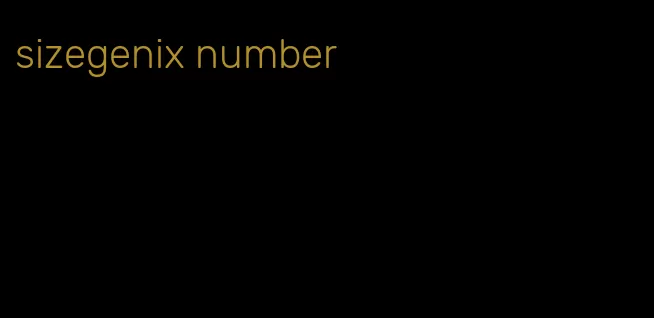 sizegenix number