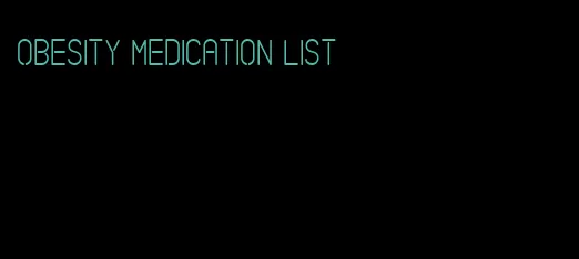 obesity medication list