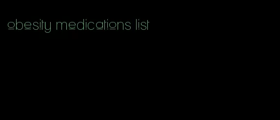 obesity medications list