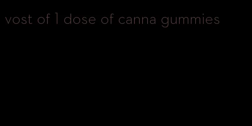 vost of 1 dose of canna gummies