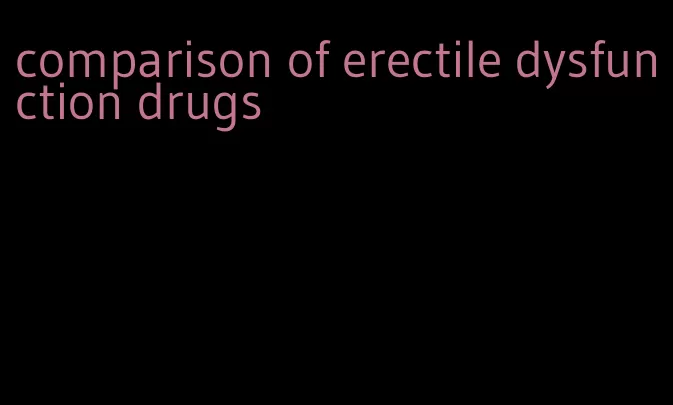 comparison of erectile dysfunction drugs