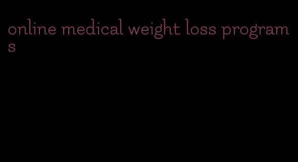 online medical weight loss programs