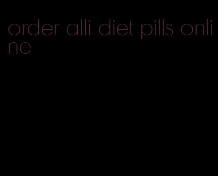 order alli diet pills online