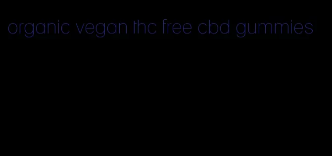 organic vegan thc free cbd gummies