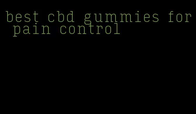 best cbd gummies for pain control