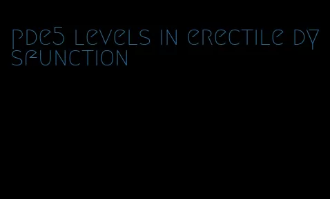 pde5 levels in erectile dysfunction