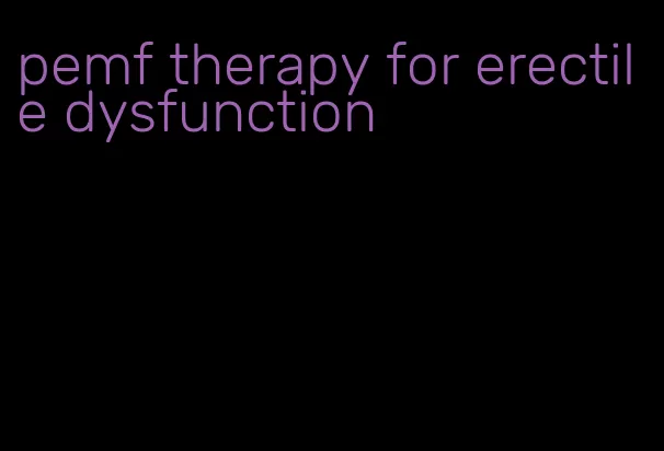 pemf therapy for erectile dysfunction