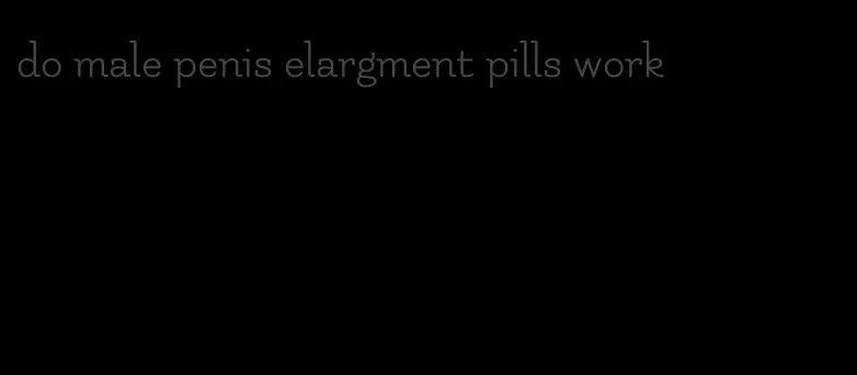 do male penis elargment pills work