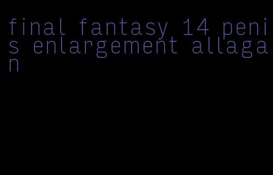 final fantasy 14 penis enlargement allagan