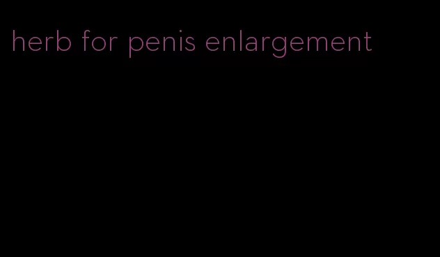 herb for penis enlargement