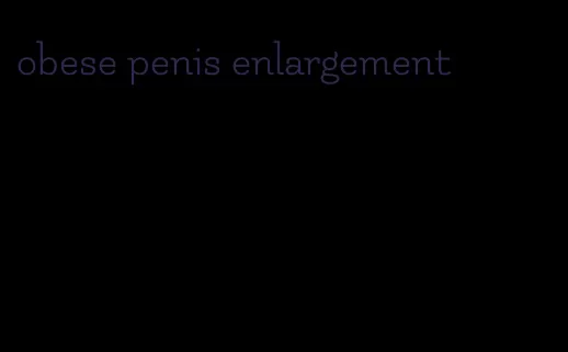 obese penis enlargement