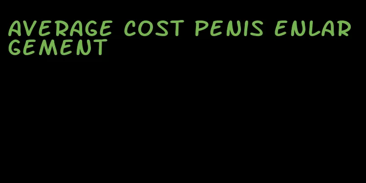 average cost penis enlargement