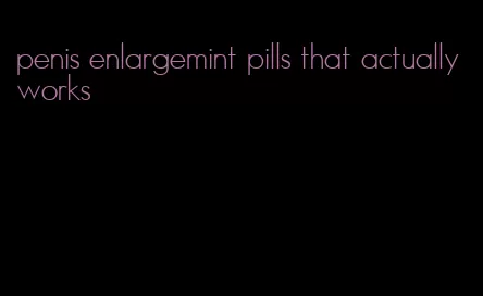 penis enlargemint pills that actually works