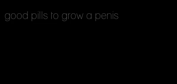 good pills to grow a penis