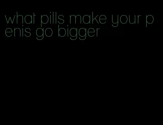 what pills make your penis go bigger