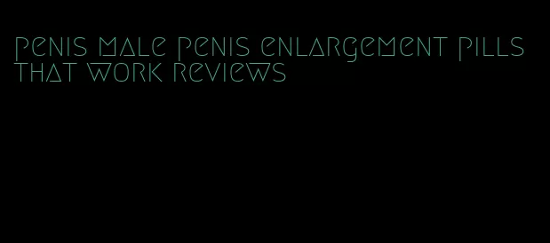 penis male penis enlargement pills that work reviews