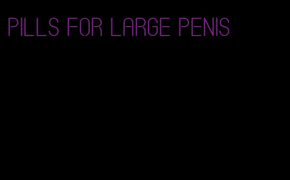 pills for large penis