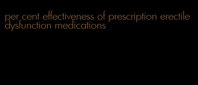 per cent effectiveness of prescription erectile dysfunction medications