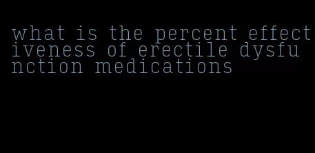 what is the percent effectiveness of erectile dysfunction medications