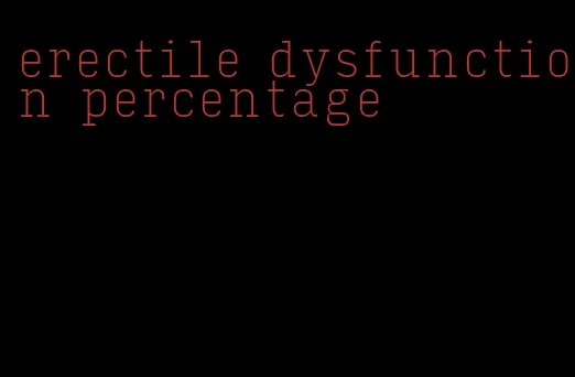 erectile dysfunction percentage