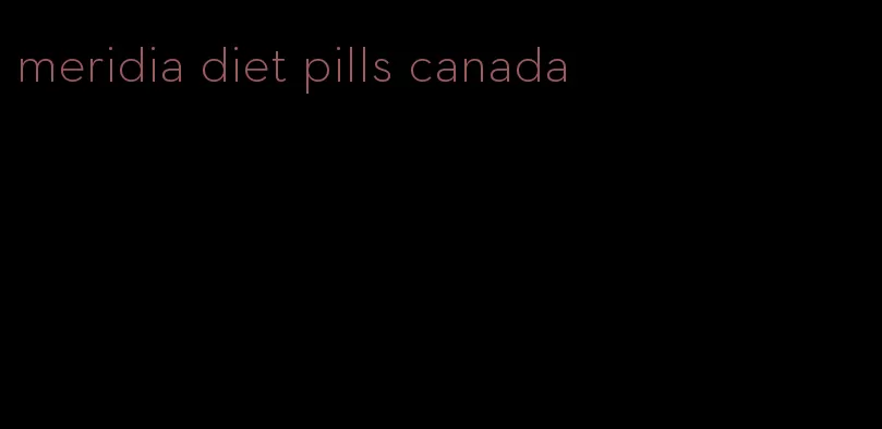 meridia diet pills canada