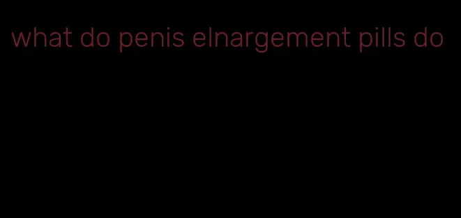 what do penis elnargement pills do