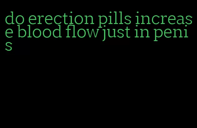 do erection pills increase blood flow just in penis