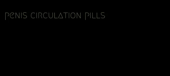 penis circulation pills