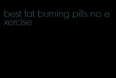 best fat burning pills no exercise