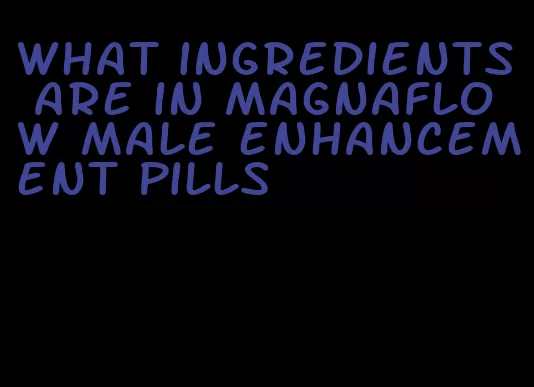 what ingredients are in magnaflow male enhancement pills