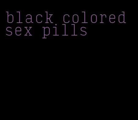 black colored sex pills