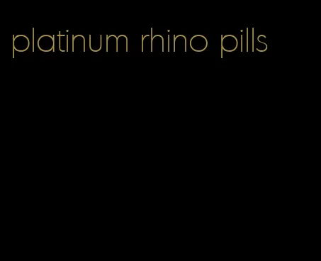 platinum rhino pills