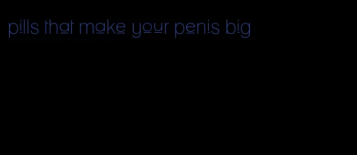 pills that make your penis big