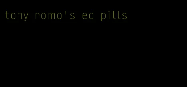 tony romo's ed pills