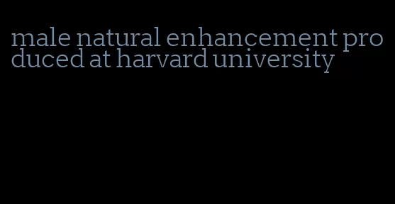 male natural enhancement produced at harvard university