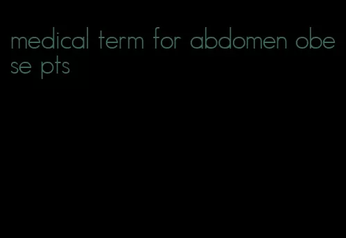 medical term for abdomen obese pts