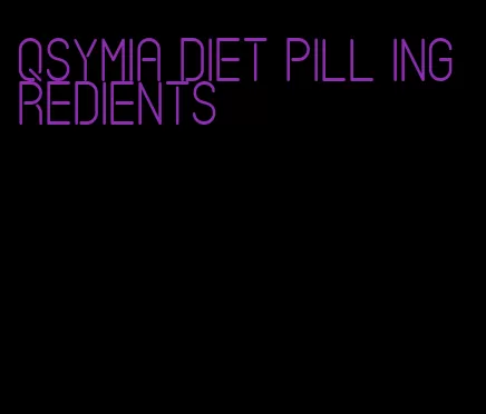 qsymia diet pill ingredients