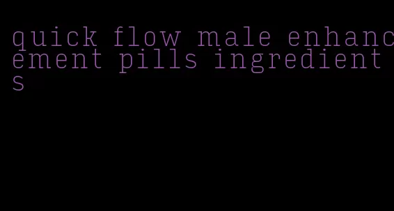 quick flow male enhancement pills ingredients