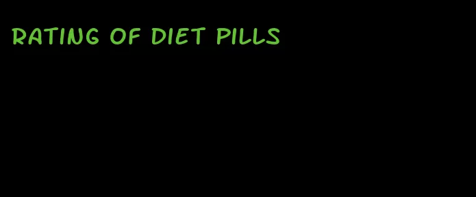 rating of diet pills