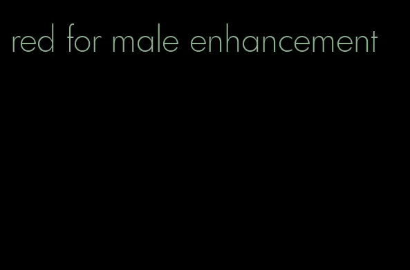 red for male enhancement