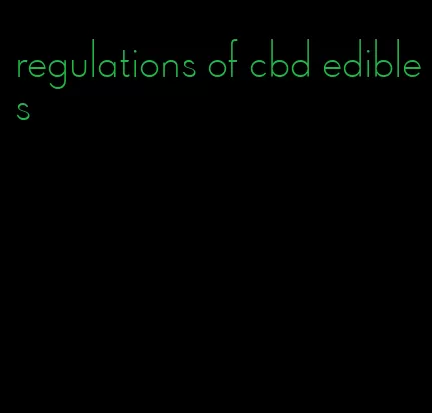 regulations of cbd edibles