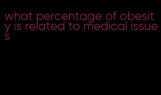 what percentage of obesity is related to medical issues